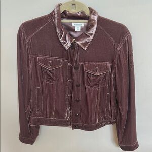 Sundance Purple Cropped Velvet Jacket